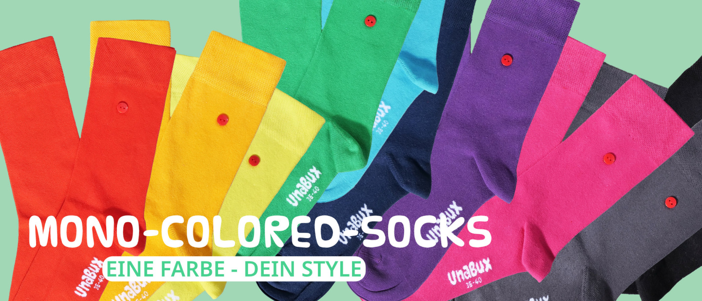 Uni farbene Socken