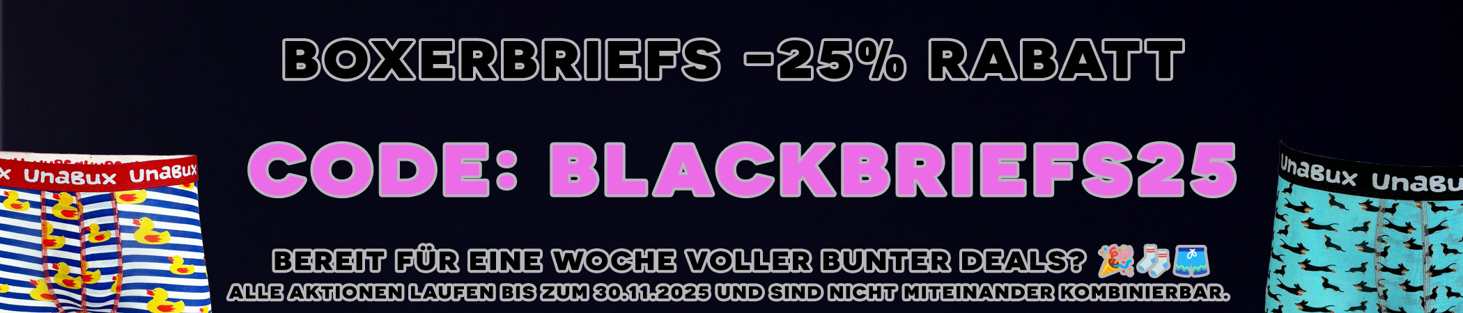 UnaBux Black Week Deal - 25% auf Boxerbriefs