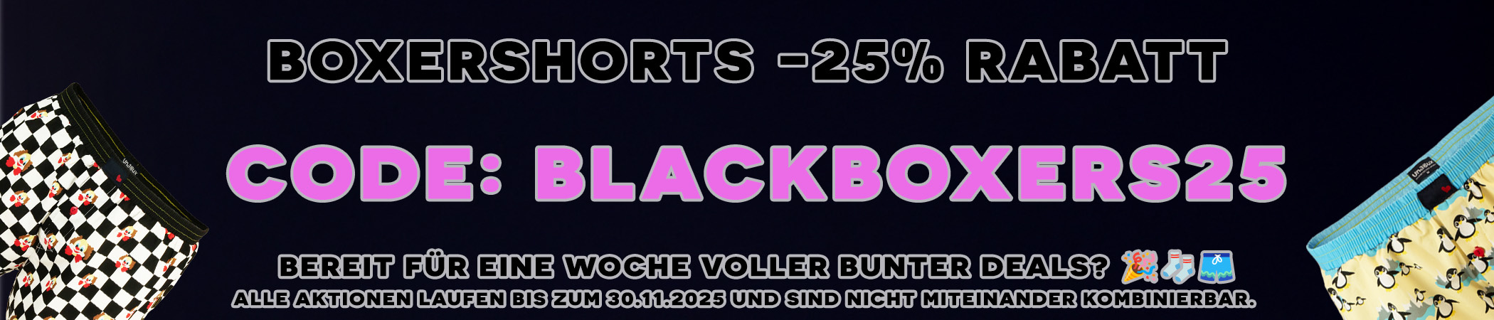 UnaBux Black Week Deal - 25% auf Boxershorts