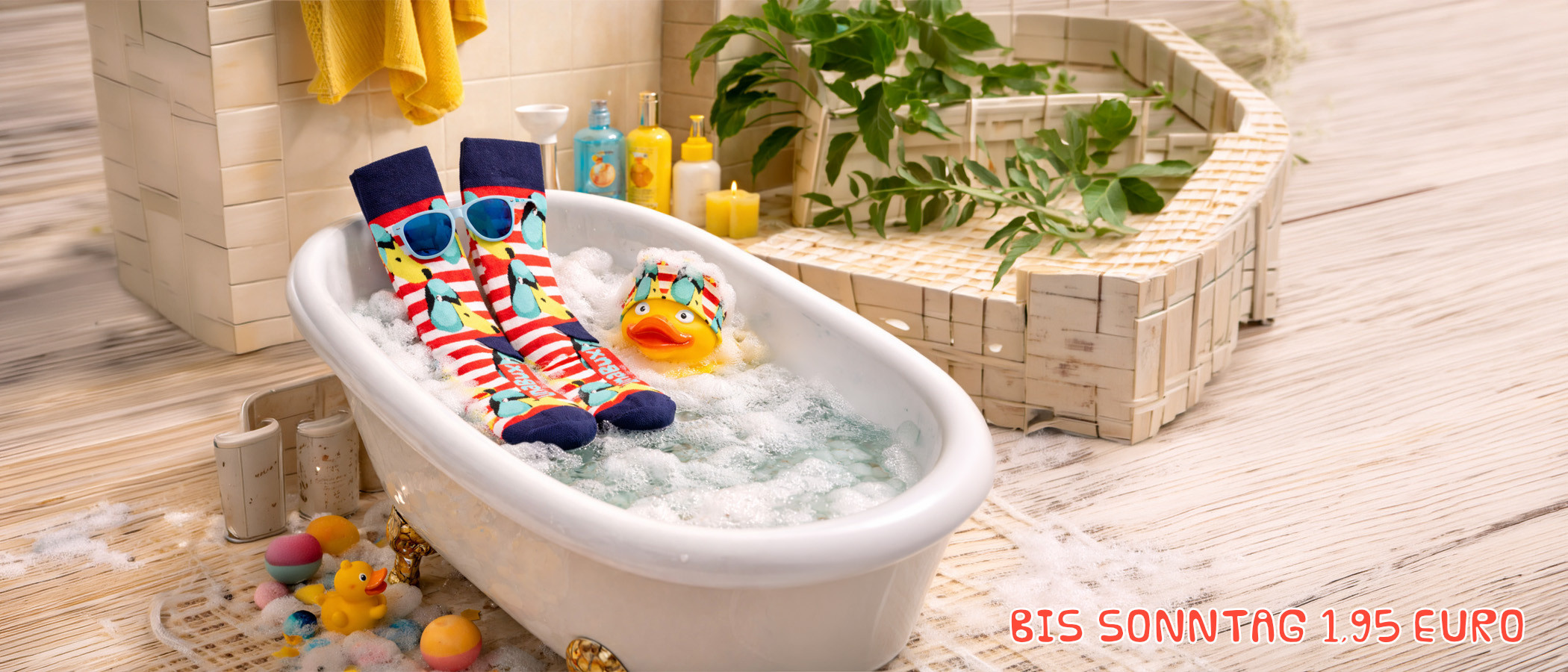 Flying Drake Socke mit Entenmotiv