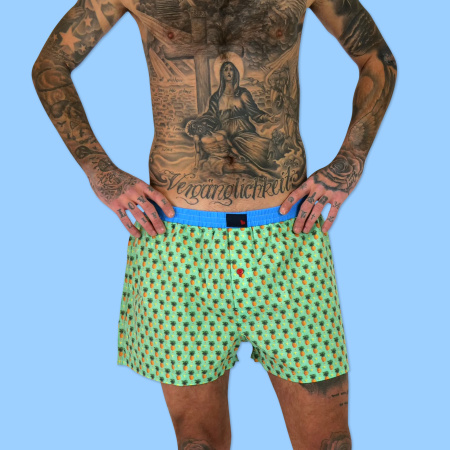 Unabux boxer shorts COCKTAIL, fresh pineapple design in...