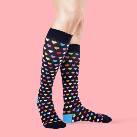 KNEE SOCKS LONG HEARTS