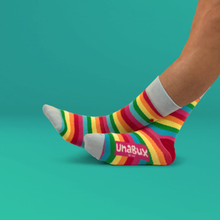 Unabux Socke - MY LOVE, dunkelblau mit roten Herzen