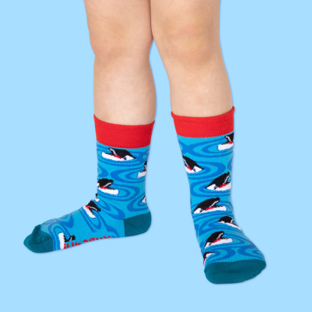 Unabux sock - MY LOVE, dark blue with red hearts