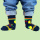 Unabux Socke - MY LOVE, dunkelblau mit roten Herzen