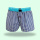 Unabux Boxershorts DAVID, dunkleblau weisses Vichy Karo mit hellblauem Bund