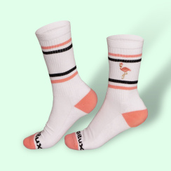 " bestickte Sportsocke " FLAMINGO