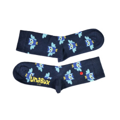 Unabux Socke - MY LOVE, dunkelblau mit roten Herzen